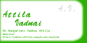 attila vadnai business card
